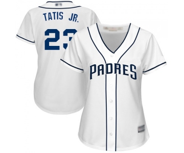 San Diego Padres #23 Fernando Tatis Jr. White Home Women's Stitched Baseball Jersey