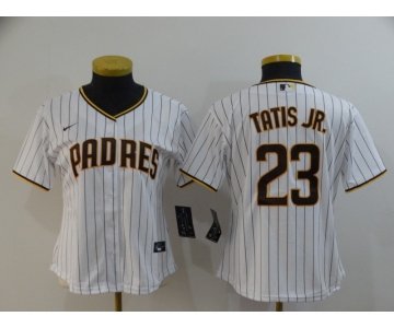 Women's San Diego Padres #23 Fernando Tatis Jr. White Stitched MLB Cool Base Nike Jersey