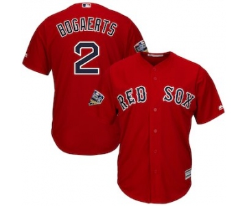 Men's Boston Red Sox #2 Xander Bogaerts Majestic Scarlet 2018 World Series Cool Base Player Jersey