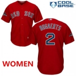 Women's Bostonred sox #2 xander bogaerts red cool base 2018 world series champions stitched baseball jersey