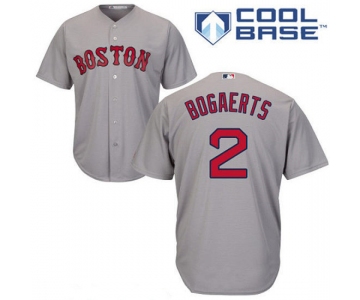 Youth Boston Red Sox #2 Xander Bogaerts Gray Road Stitched MLB Majestic Cool Base Jersey