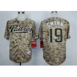 Men's San Diego Padres #19 Tony Gwynn Camo Cool Base Jersey