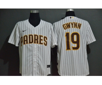 Men's San Diego Padres #19 Tony Gwynn White Stitched MLB Cool Base Nike Jersey