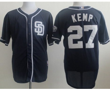 Men's San Diego Padres #27 Matt Kemp Navy Blue Jersey