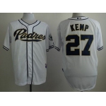 Men's San Diego Padres #27 Matt Kemp White Jersey