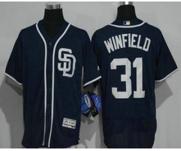 Men's San Diego Padres #31 Dave Winfield Navy Blue Stitched MLB 2016 Majestic Flex Base Jersey