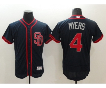 Men's San Diego Padres #4 Wil Myers Navy Blue Fashion Stars & Stripes 2016 Flexbase MLB Independence Day Jersey