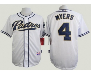 Men's San Diego Padres #4 Wil Myers White Jersey