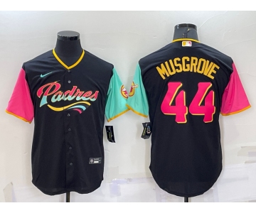 Men's San Diego Padres #44 Joe Musgrove Black 2022 City Connect Cool Base Stitched Jersey