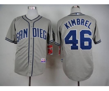 Men's San Diego Padres #46 Craig Kimbrel Gray Jersey