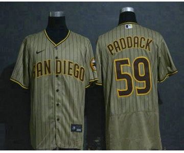 Men's San Diego Padres #59 Chris Paddack Gray Pinstripe Stitched MLB Flex Base Nike Jersey