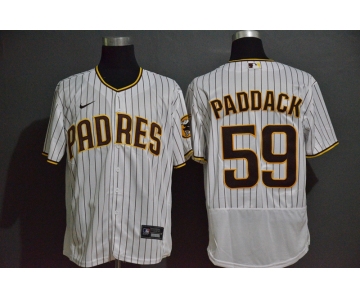 Men's San Diego Padres #59 Chris Paddack White Pinstripe Stitched MLB Flex Base Nike Jersey