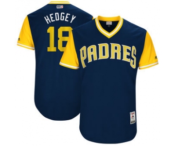 Men's San Diego Padres Austin Hedges Hedgey Majestic Navy 2017 Players Weekend Authentic Jersey