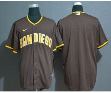 Men's San Diego Padres Blank Brown Stitched MLB Cool Base Nike Jersey