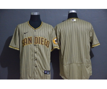 Men's San Diego Padres Blank Gray Pinstripe Stitched MLB Flex Base Nike Jersey