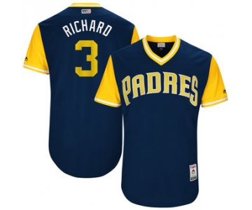 Men's San Diego Padres Clayton Richard Richard Majestic Navy 2017 Players Weekend Authentic Jersey