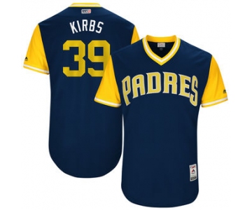 Men's San Diego Padres Kirby Yates Kirbs Majestic Navy 2017 Players Weekend Authentic Jersey