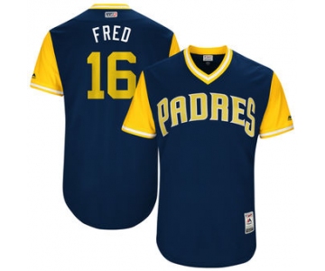 Men's San Diego Padres Travis Jankowski Fred Majestic Navy 2017 Players Weekend Authentic Jersey