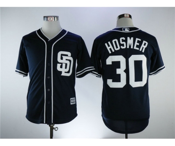 Padres 30 HOSMER navy blue New Cool Base MLB Jersey