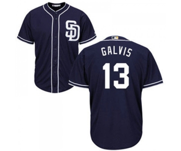 San Diego Padres 13 Freddy Galvis Navy Blue New Cool Base Stitched Baseball Jersey