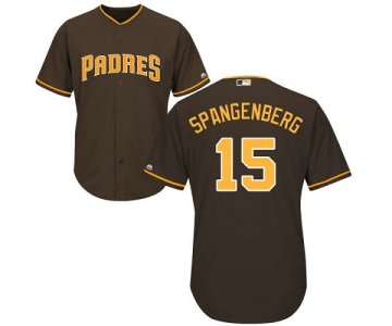 San Diego Padres 15 Cory Spangenberg Brown New Cool Base Stitched Baseball Jersey