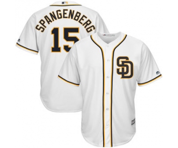 San Diego Padres 15 Cory Spangenberg Majestic White Alternate Cool Base Player Jersey