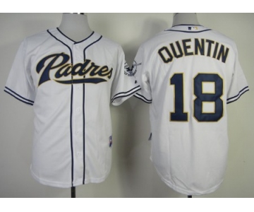 San Diego Padres #18 Carlos Quentin White Jersey