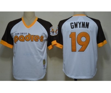 San Diego Padres #19 Tony Gwynn 1978 White Throwback Jersey