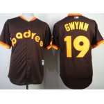 San Diego Padres #19 Tony Gwynn 1984 Brown Jersey