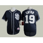 San Diego Padres #19 Tony Gwynn Navy Blue Cool Base Jersey