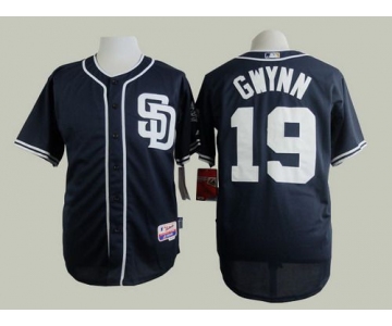 San Diego Padres #19 Tony Gwynn Navy Blue Cool Base Jersey