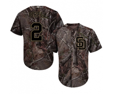 San Diego Padres #2 Jose Pirela Camo Realtree Collection Cool Base Stitched MLB Jersey