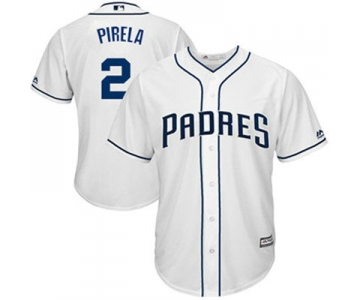 San Diego Padres 2 Jose Pirela White New Cool Base Stitched Baseball Jersey