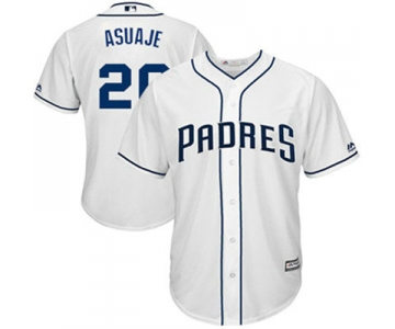 San Diego Padres 20 Carlos Asuaje White New Cool Base Stitched Baseball Jersey