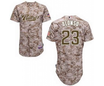 San Diego Padres #23 Yonder Alonso 2014 Camo Jersey