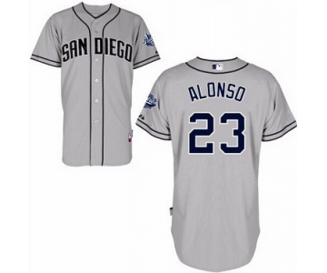 San Diego Padres #23 Yonder Alonso Gray Jersey