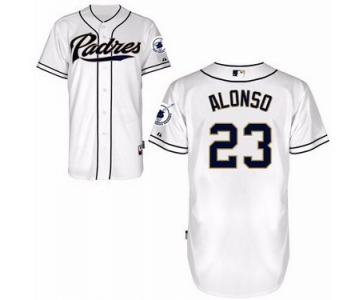 San Diego Padres #23 Yonder Alonso White Jersey