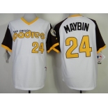 San Diego Padres #24 Cameron Maybin 1978 White Jersey