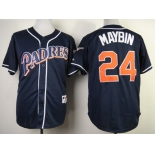 San Diego Padres #24 Cameron Maybin 1998 Navy Blue Jersey