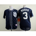 San Diego Padres #3 Derek Norris Navy Blue Jersey