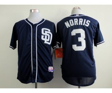 San Diego Padres #3 Derek Norris Navy Blue Jersey