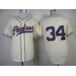 San Diego Padres #34 Rollie Fingers 1948 Cream Jersey