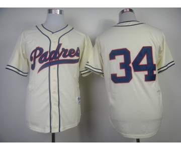 San Diego Padres #34 Rollie Fingers 1948 Cream Jersey