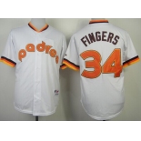 San Diego Padres #34 Rollie Fingers 1984 White Jersey