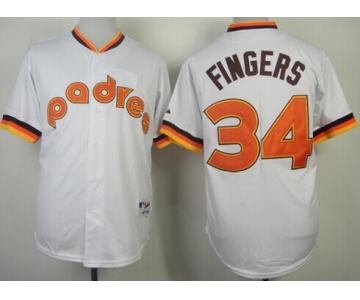 San Diego Padres #34 Rollie Fingers 1984 White Jersey