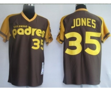 San Diego Padres #35 Randy Jones 1978 Brown Throwback Jersey