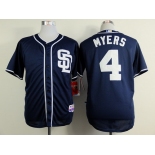 San Diego Padres #4 Wil Myers Navy Blue Jersey