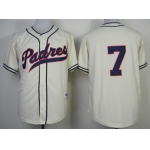 San Diego Padres #7 Tommy Medica 1948 Cream Jersey