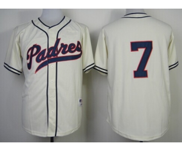 San Diego Padres #7 Tommy Medica 1948 Cream Jersey