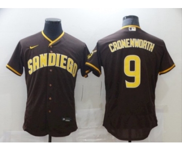 San Diego Padres 9 Jake Cronenworth Baseball Brown Jerseys